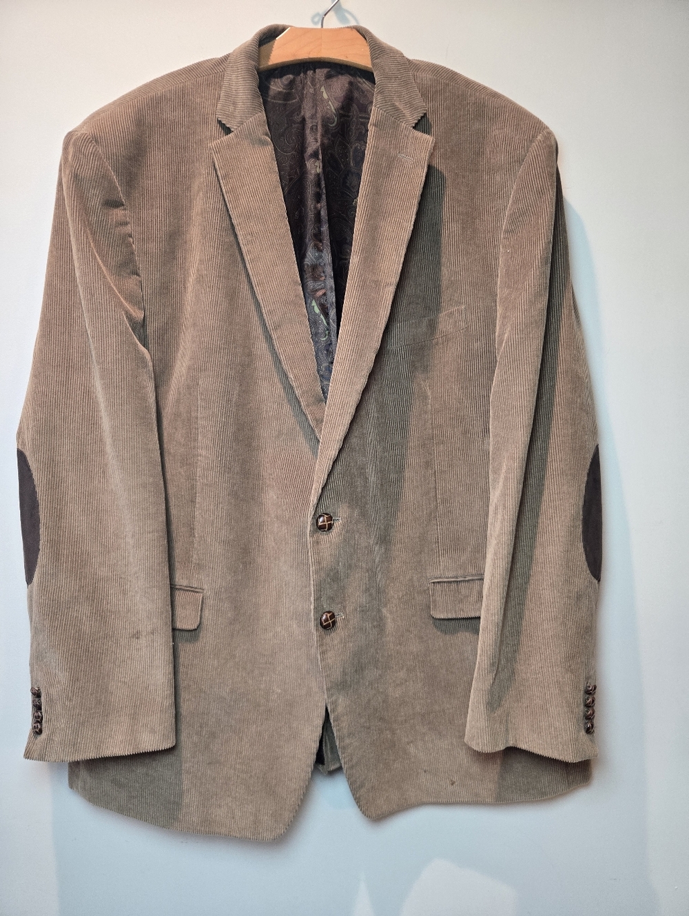 Lauren Ralph Lauren Curduroy Blazer Men's 52L Brown Sports Coat Elbow Patch 90s - Picture 13 of 13